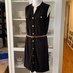 Michael Kors gold button dress with belt